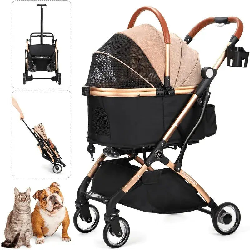 Canine Co Luxury 3-In-1 Stroller For Small/Medium Dogs, Cats And Pets