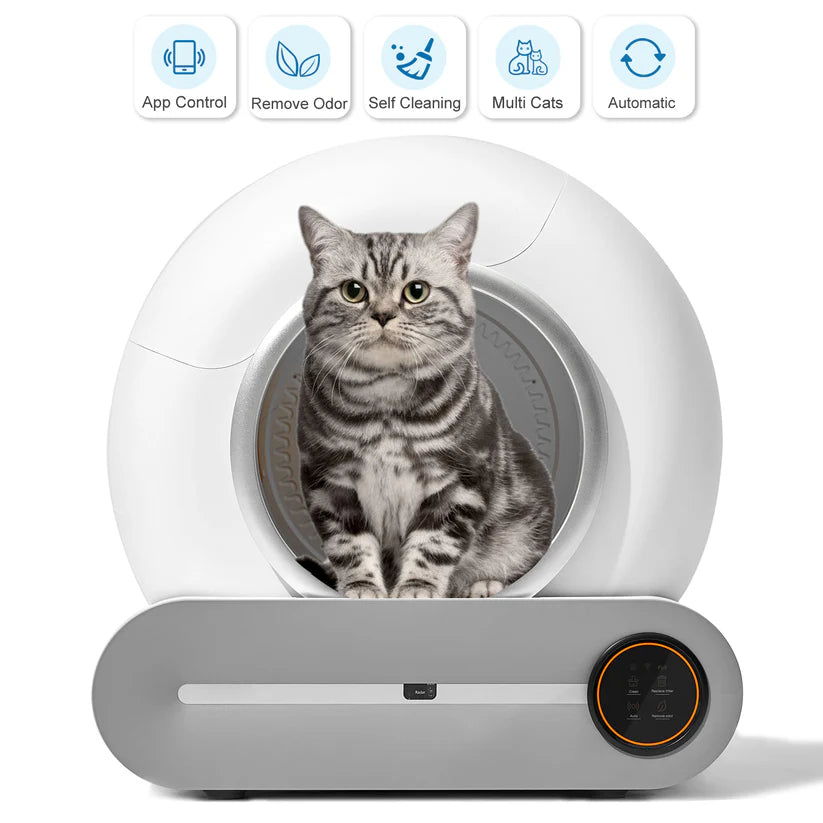 Canine co Smart Self-Cleaning Automatic Cat Litter Box with App Control and Ionic Deodorizer