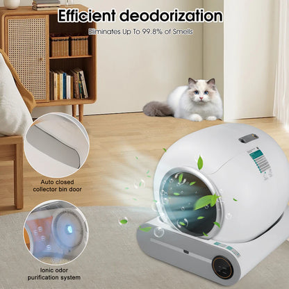 Canine co Smart Self-Cleaning Automatic Cat Litter Box with App Control and Ionic Deodorizer