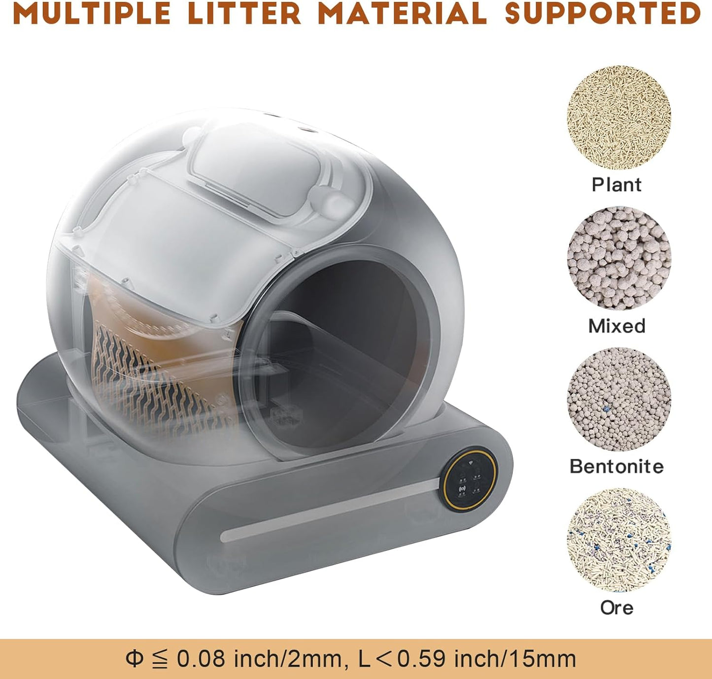 Canine co Smart Self-Cleaning Automatic Cat Litter Box with App Control and Ionic Deodorizer